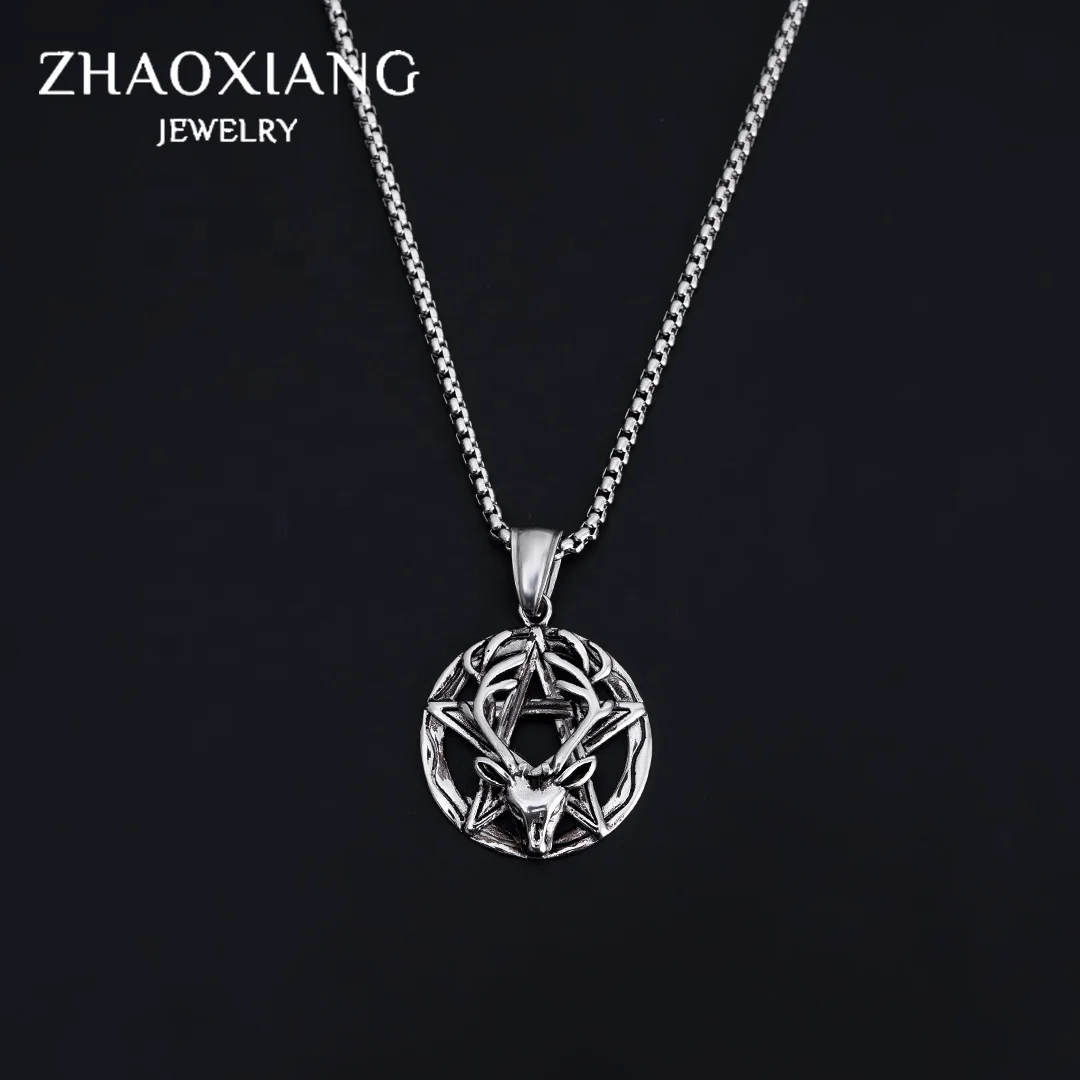 

Deer Head Custom Women Men Necklaces Pendants Handmade Wholesale Animal Shape Jewellery
