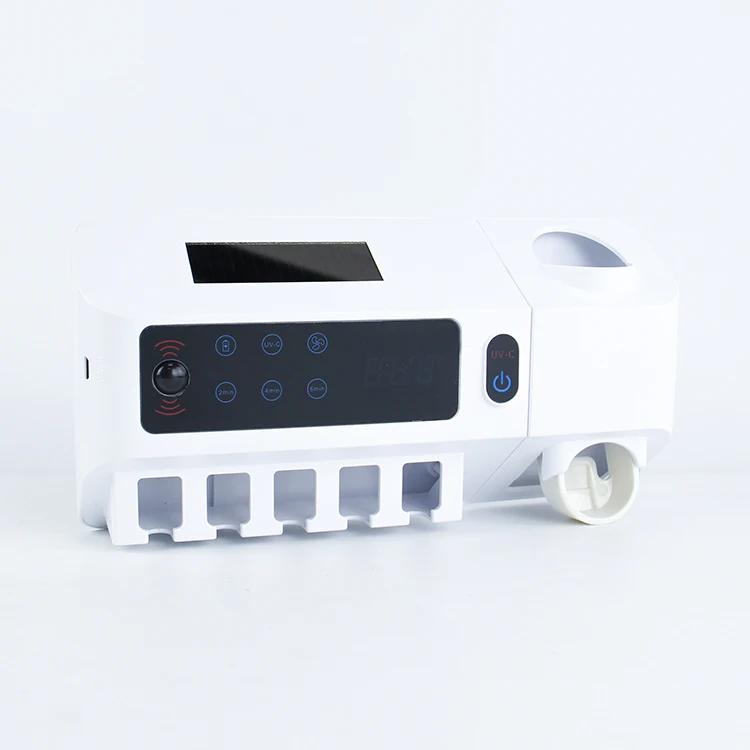 
automatic touch UV LED light electric ultraviolet toothbrush toothpaste holder dispenser sterilizer 