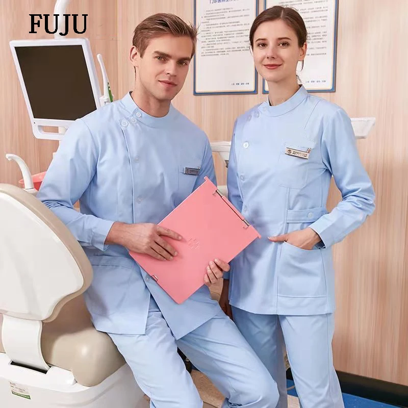 

Dentist Fashionable medical scrub suit designs nurse hospital uniform designs dental set