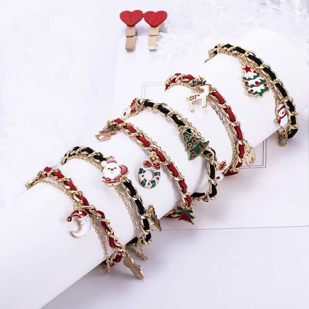 

2020 new jewelry christmas bracelet alloy christmas tree jewelry christmas ornaments jewelry