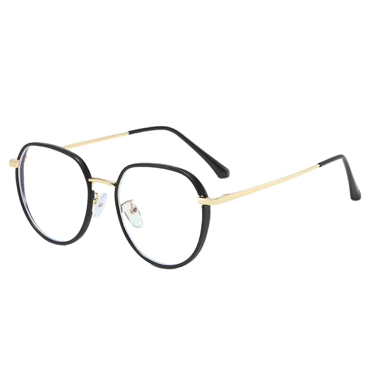 

2021 Retro Korean Version Metal+TR Round Frame Blue Light Glasses Dropping Unisex Optical Glasses
