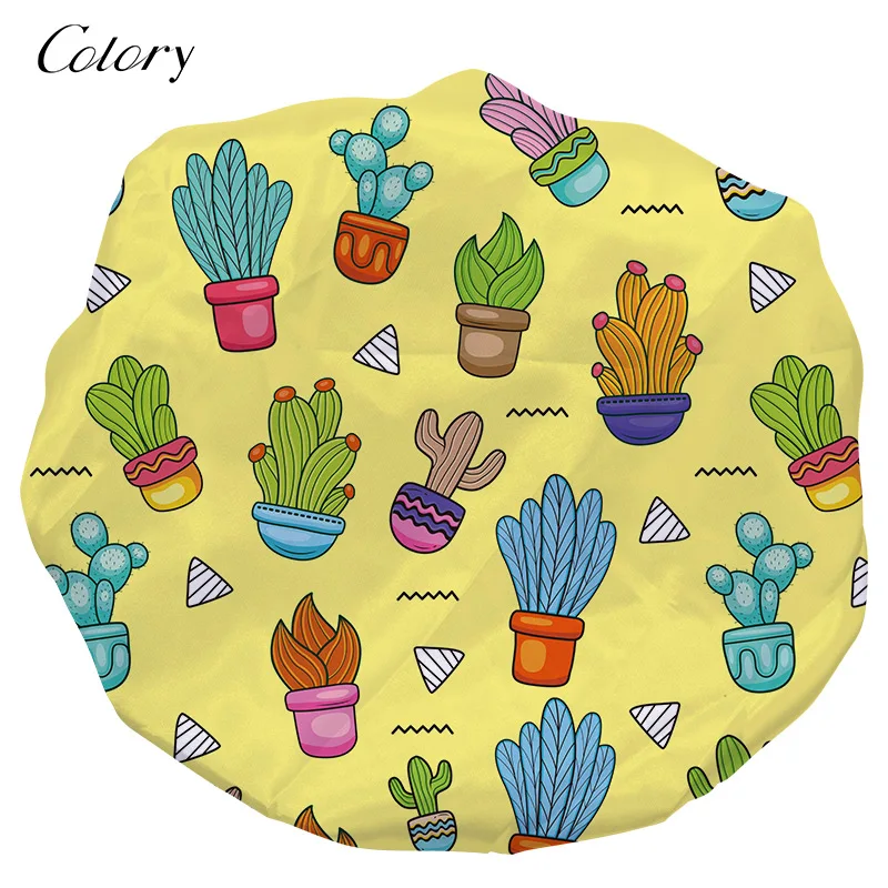

Colory Terry Double Layer OEM Shower Cap, Customized color