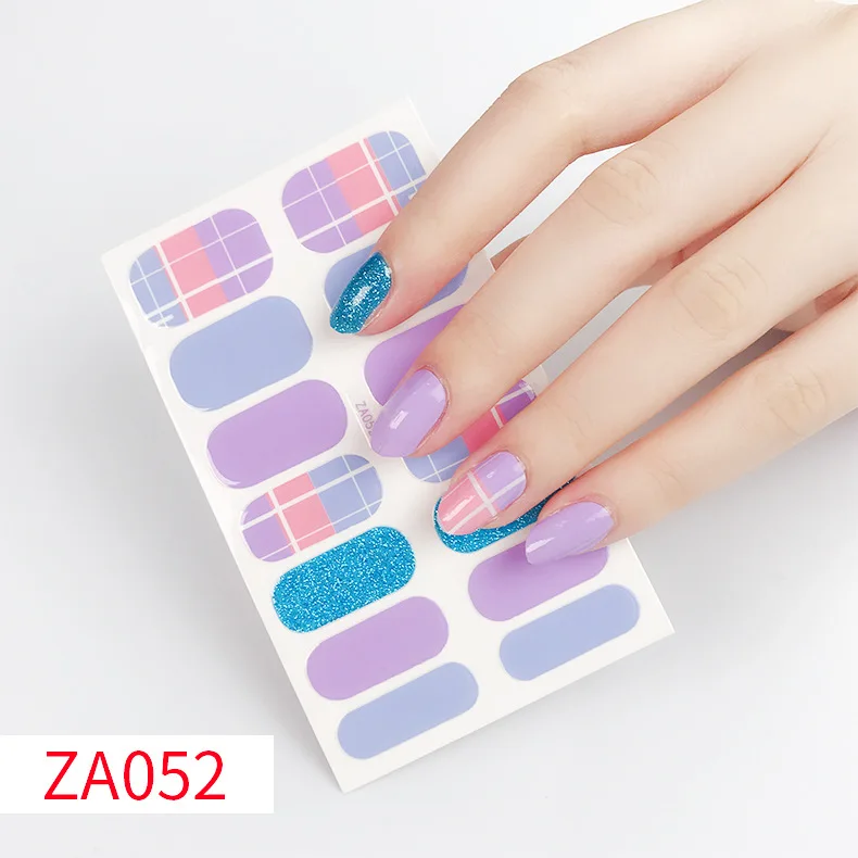 

14 strips/sheet waterproof nail stickers simple fashion beautiful nail stickers fakenails