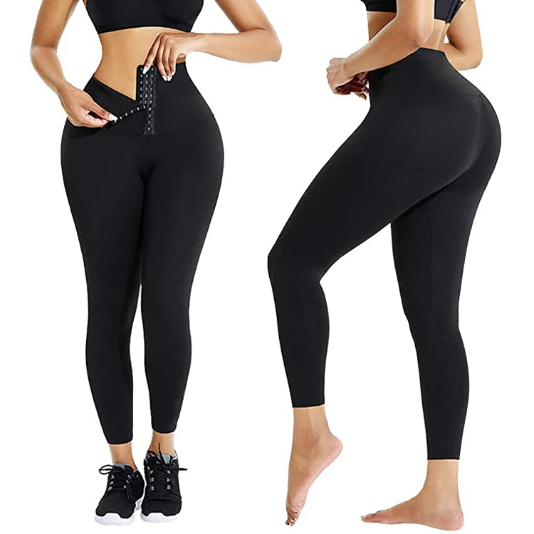 

High Waisted Leggings for Women Adjustable Tummy Control Yoga Pants Body Shaping Waist Cincher Corset Yoga Pants, As shown