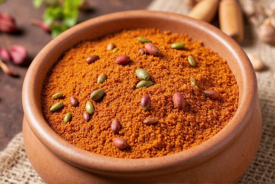Spice market in Morocco with colorful spice displays
