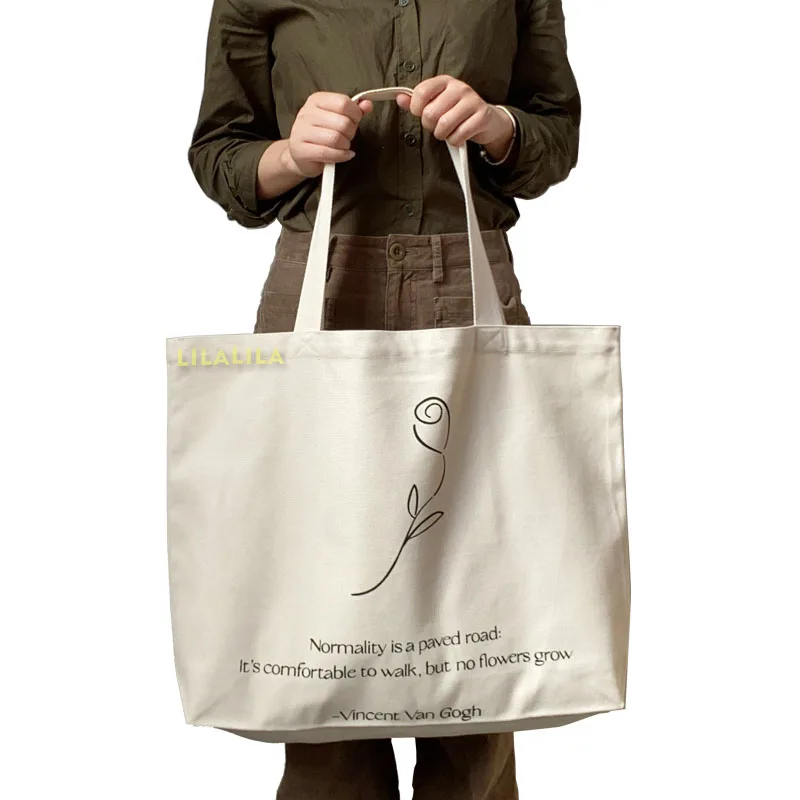 

New fashion shopping handbag shopper coton tote canvas shopping bag Reusable bag Customization and wholesale, Customized color