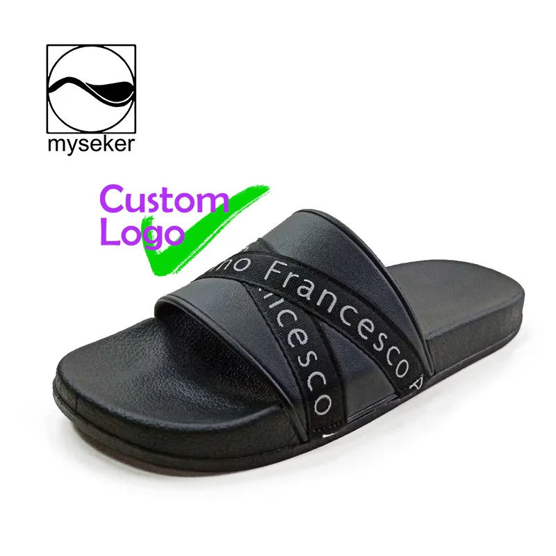 

Bandana Slip On Slippers House Men Guest Cross Band Pvc Slipper Sandals 2020 Brand Shower Sliding Bar Folding Slide Custom Logo