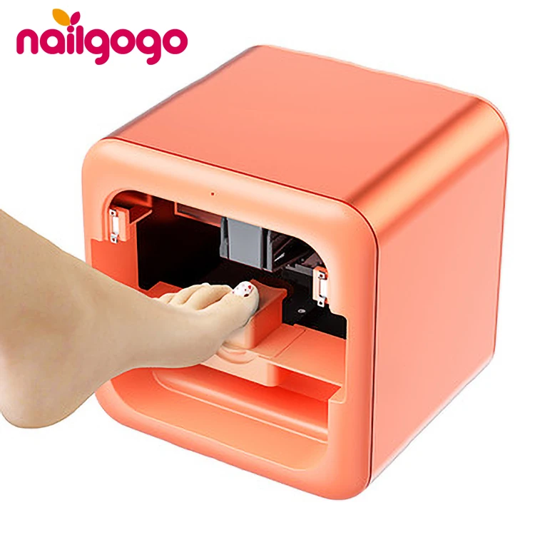 

Nailgogo Portable 3D Digital Finger Printing Wifi Intelligent Machine Auto Electric Art Painting Print K2 Nail Art Printer, Orange
