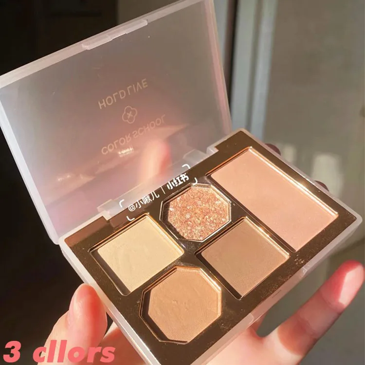 

HOLD LIVE eye shadow plate Female beginner shimmer matte sequined milk tea earth tone note book formular powder eyeshadow