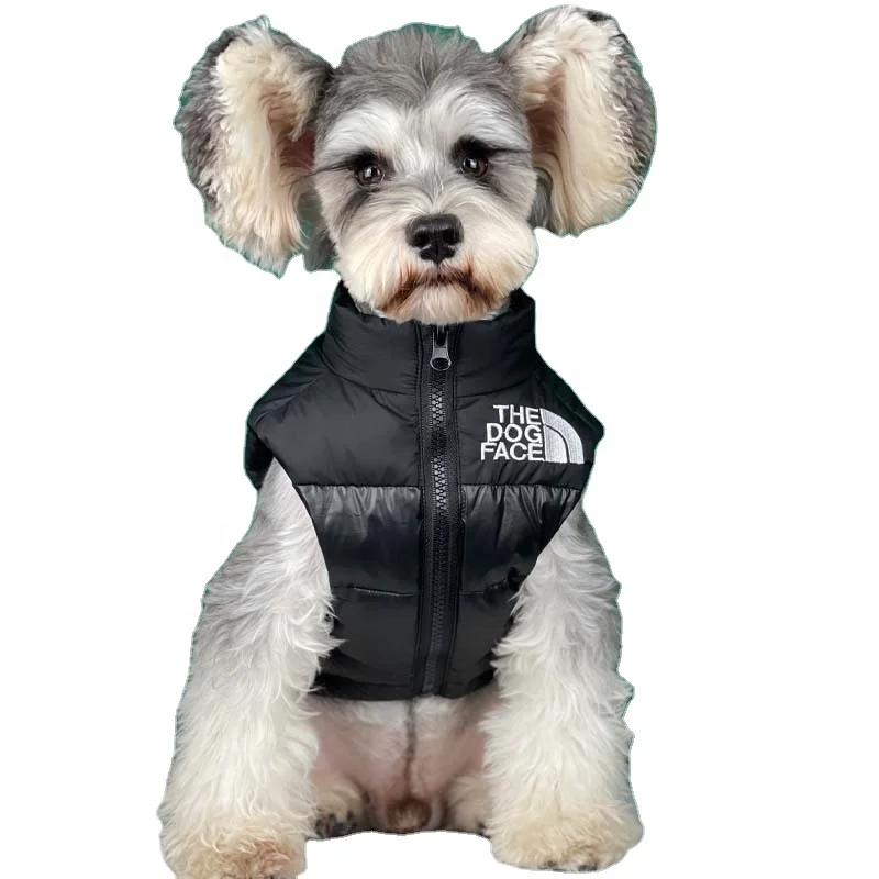 

Hot Sale autumn winter pet black thick warm down vest dog pet jacket