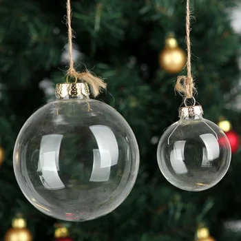 

Hanging Clear Round Plastic Christmas Tree Balls Baubles Spheres Ornaments, 8 cm Diameter, Perfect For Wedding Decoration, Like picture