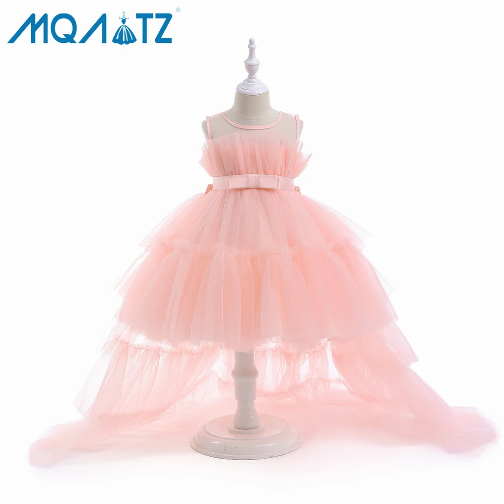 

MQATZ Luxury Removable Tailing Kids Birthday Party Dress Age 2 To 8 Years Fancy Baby Girl Dresses