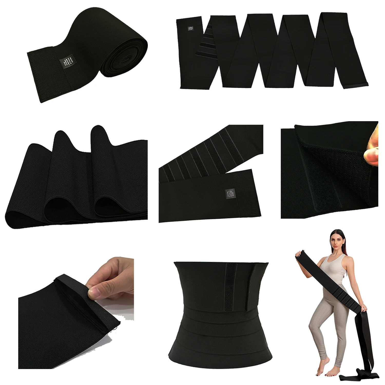 

DoubleDuDu Custom Logo/Sizes body shaper Tummy wrap Trimmer Waist Trainer Belt Waist Wrap for Women Lose weight, As show