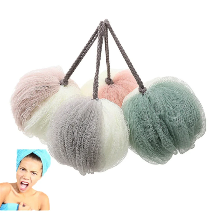 

Free Shipping Brush Shower Ball Body Exfoliate Pouf Soft Bath Puff Bath Shower Sponge Mesh