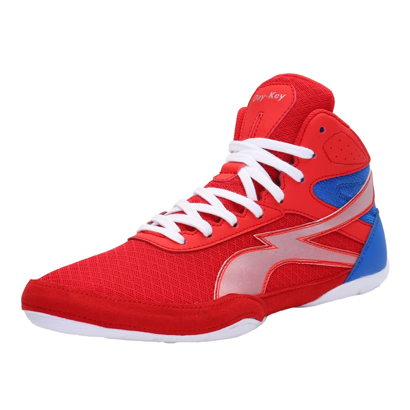 

Customized Professional Boxing Shoes Men Soft Non-slip Breathable Sneaker Wrestling Shoes