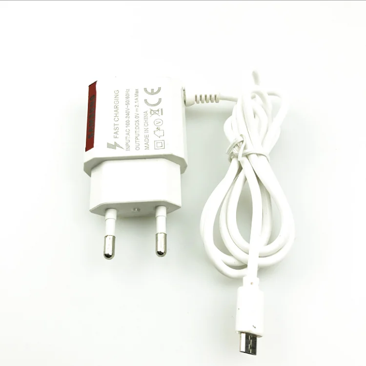 

amazon top seller 2021most popular products LED light 2USB type c adapter 5V/2A mobile phone charger with data cable