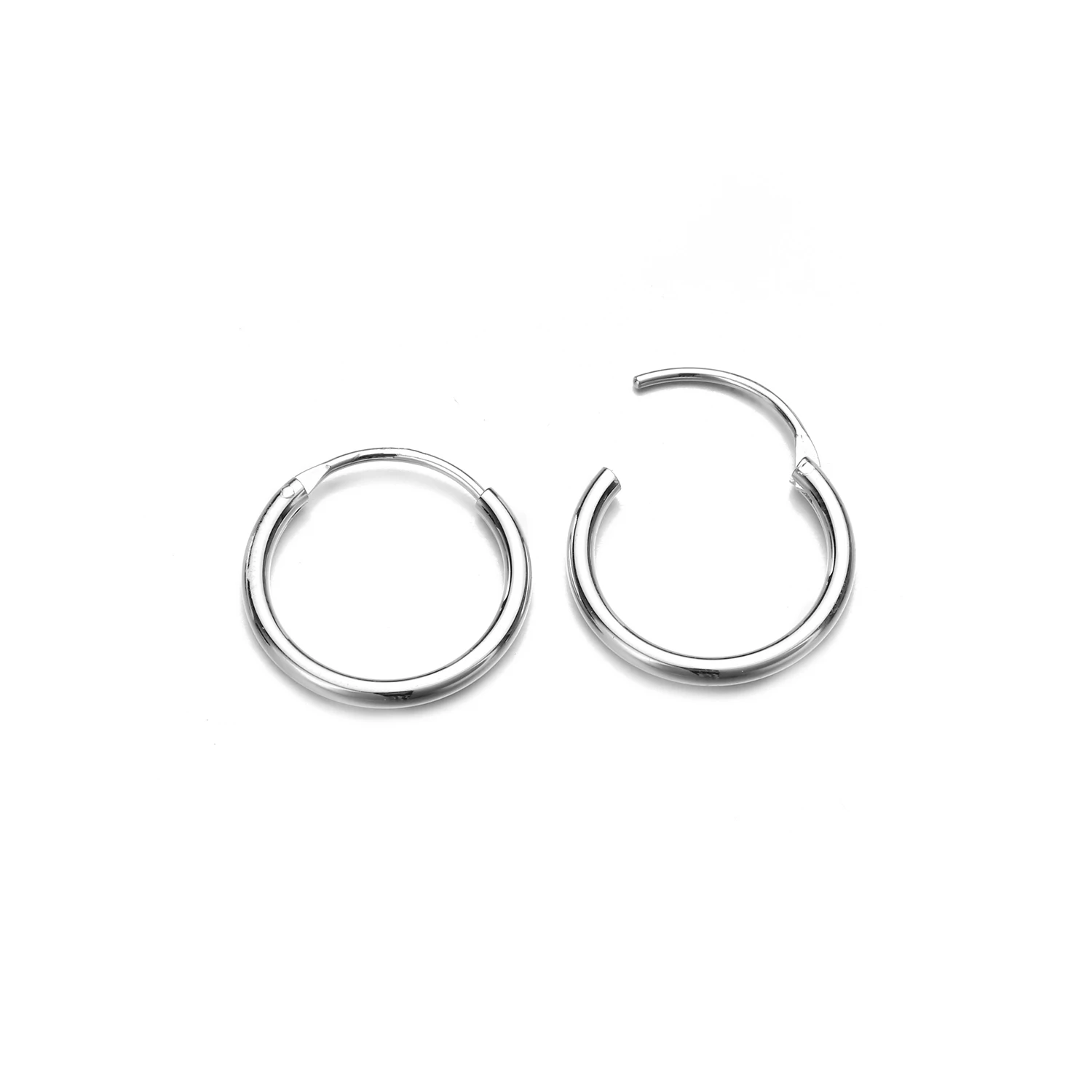 

New Arrival Simple Stainless Steel Popular Earrings Men's Women Unisex Clip Cuff Ear Hoops Buckle Earrings, Silver/gold