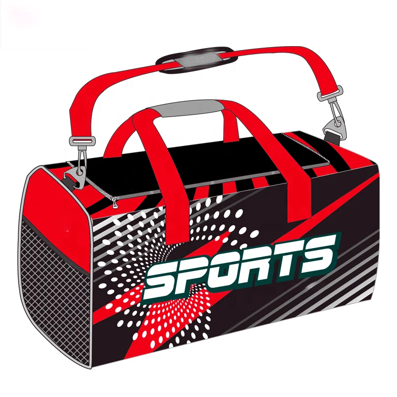 

600D Oxford Polyester Sports Team Personalized Full Color Cheap Custom Heat Transfer Print Duffle Bag