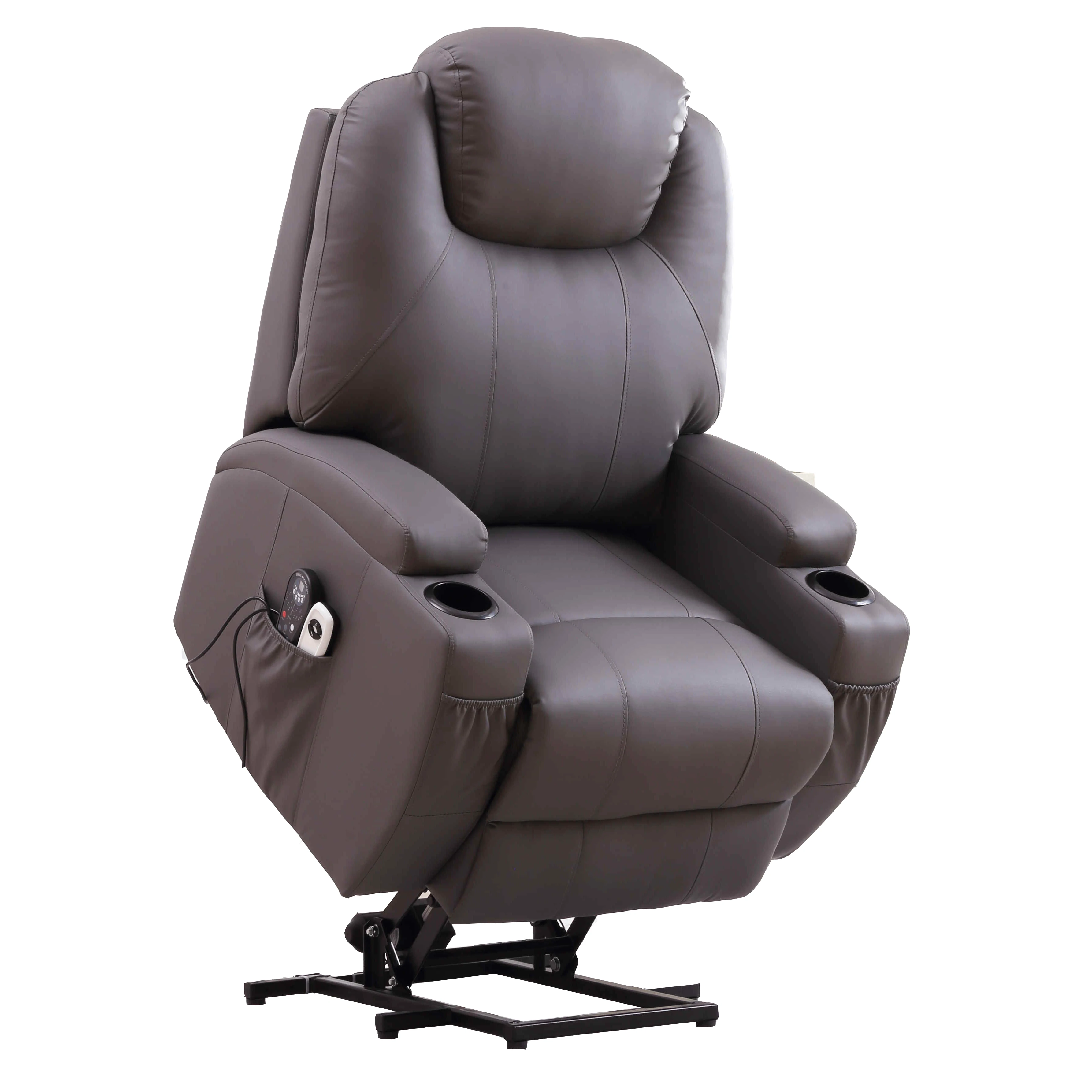 

JKY Furniture Single Relax Synthetic Leather Power Electric Riser Lift Recliner Chair With Massage and Heating Function