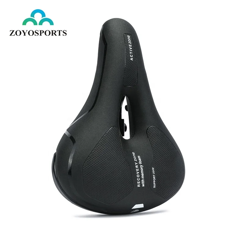 

ZOYOSPORTS Comfort Ergonomic Design Bicycle Seat Wide Cycling Saddle Waterproof Breathable Memory Foam Replacement Bike Saddle, Black and white,as your request