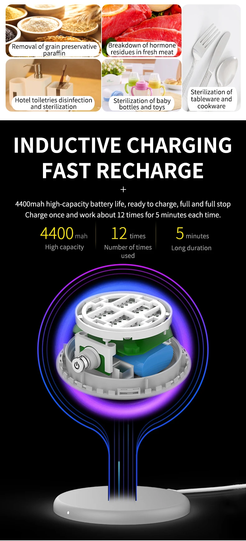 Olansi Small and Portable Waterproof Rating Ozone Fruit and Vegetable Fruit Washer Industrial Fruit and Vegetable Washer Ozone