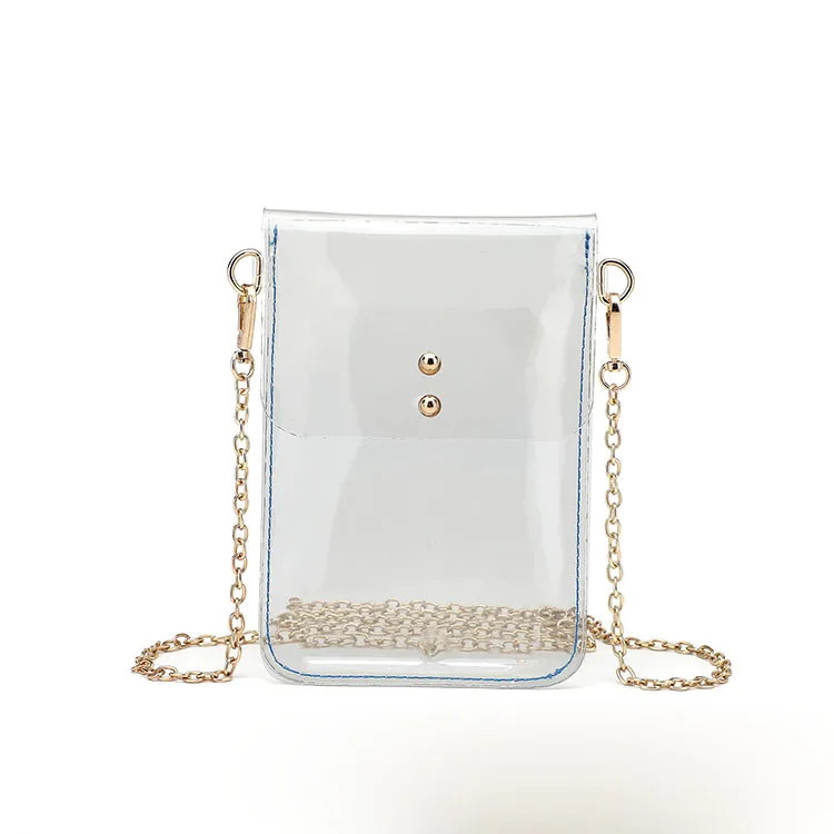 

Casual transparent PVC mobile phone bag female Korean sweet messenger mobile phone bag