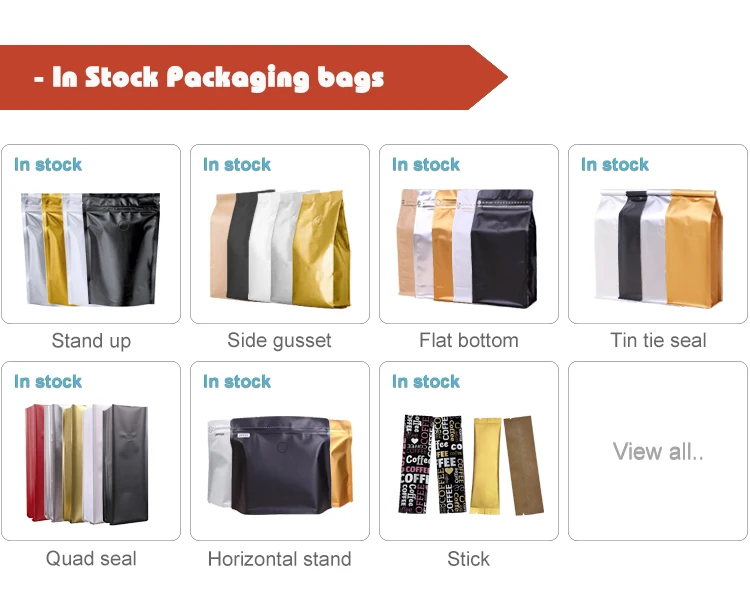 Stick sachet instant coffee powder packaging bag custom print aluminum foil preformed empty small package