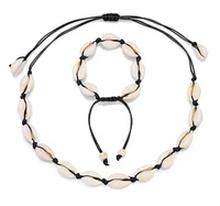 

women white real natural choker cowrie shell necklace