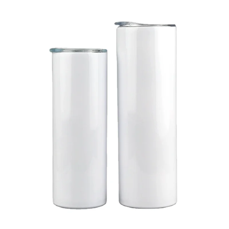 

Free shipping USA warehouse in stock sublimation Stainless Steel 30oz skinny Tumbler with Plastic Straw and Lid