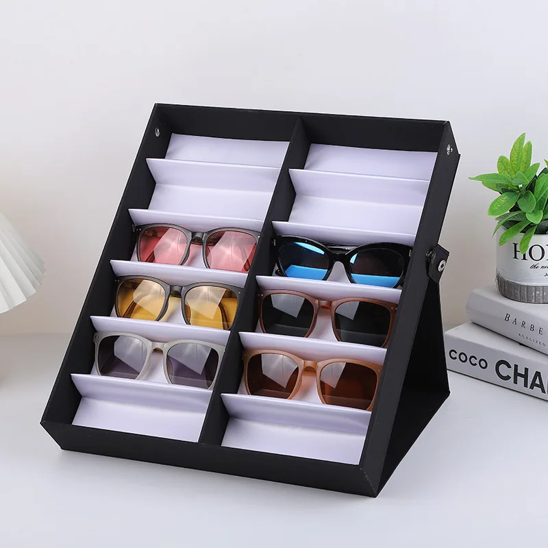 

12 slot sunglasses suitcase ready stock portable packaging eyeglasses display cases sunglasses Suitcase