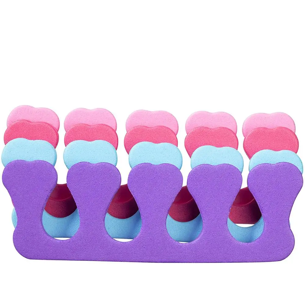 
2019 Professional Pedicure Toe Separators Soft Foam Bulk Nail Salon Pedi Dividers EVA nail Separator/Finger Separator 