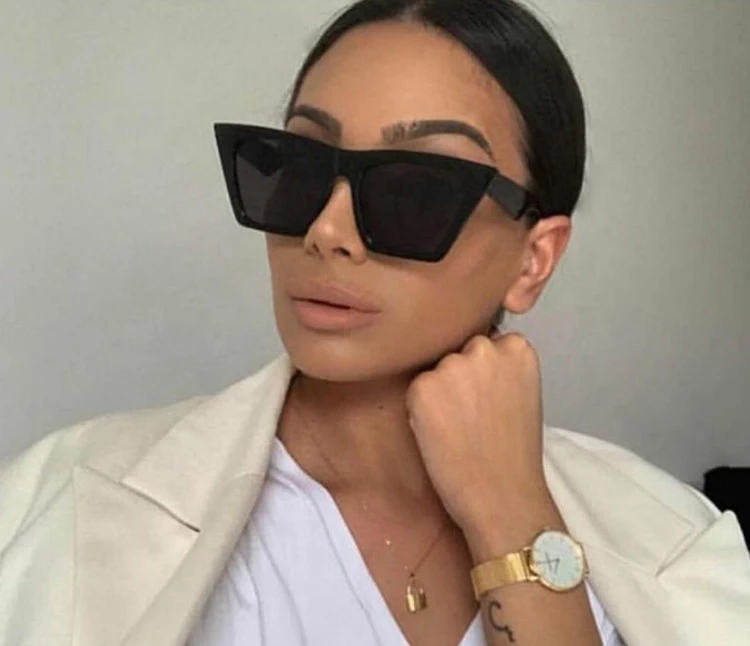 

2021 New Square Colorful Plastic Frame Women Sunglasses