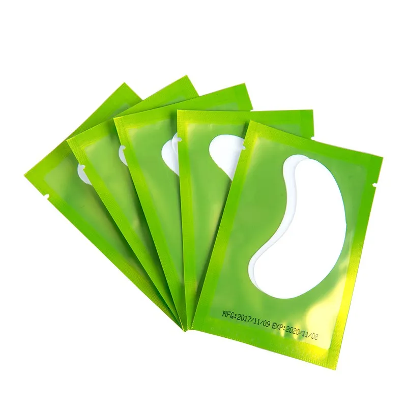 

One-time grafting eyelashes eye pad false eyelash tool hydrogel eye mask eyelash extension tool false eyelashes paper sticker, Sliver,green,blue,pink,yellow