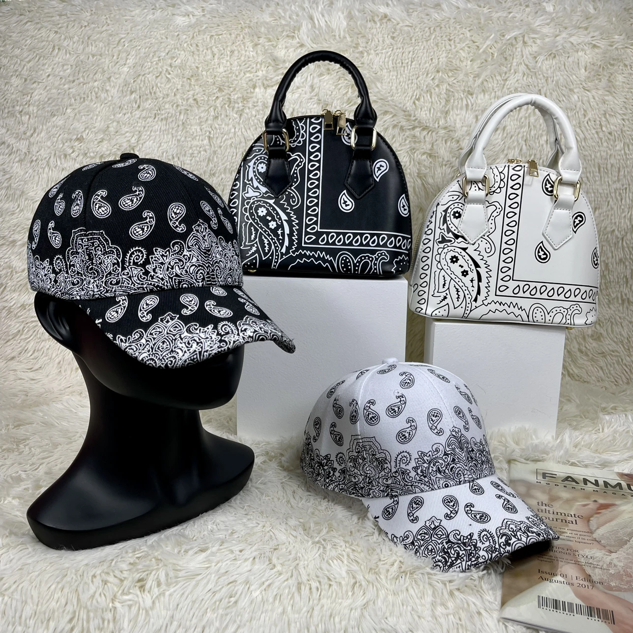 

New Arrivals Hats Men Baseball Cap and Bandana Purse Set Designer Purses and Ladies Handbags Luxury Handbags for Women Hand Bags, 6 color
