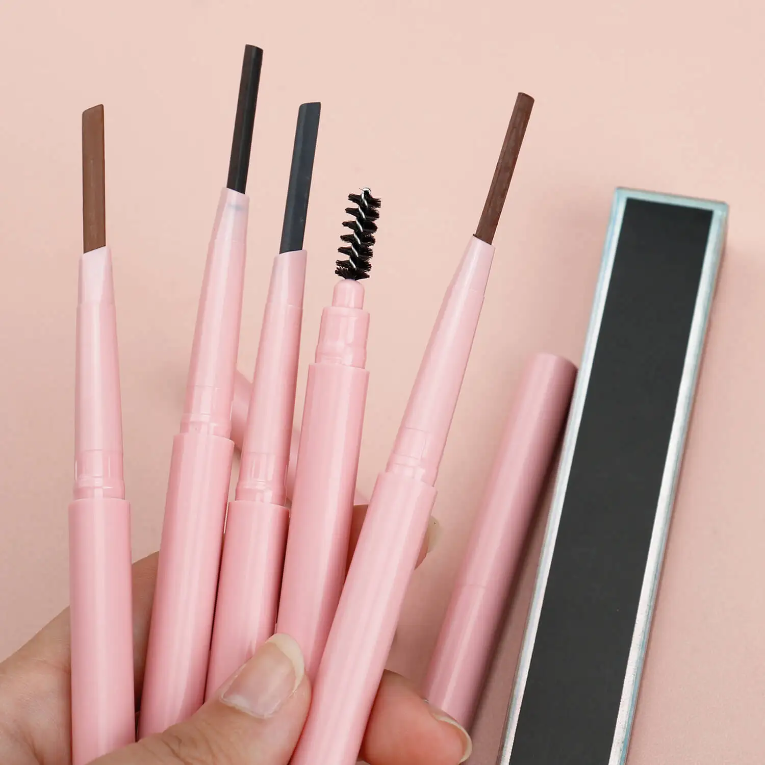 

Custom logo pink eyebrow wax pencil private label waterproof long lasting vegan eyebrow pencil suppliers