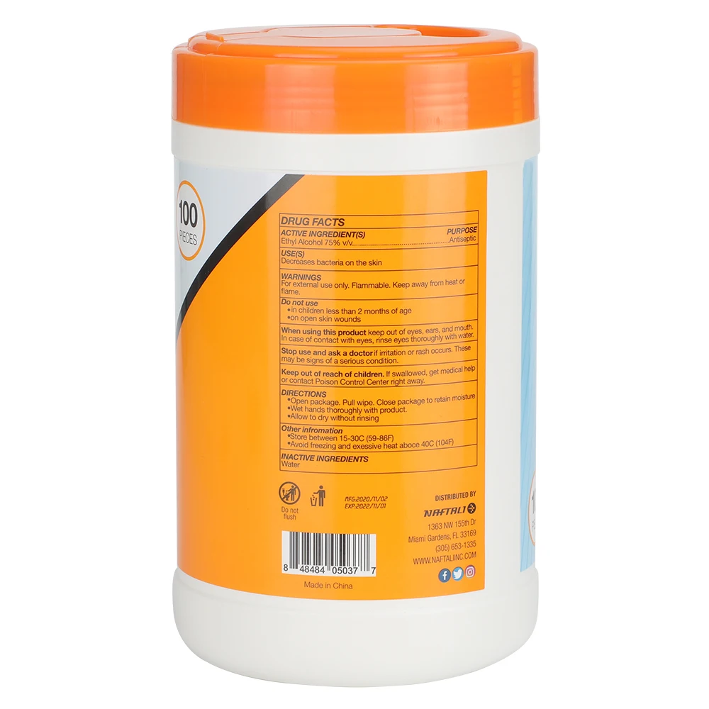

customized design 75% Alcoholic organic wet wipes