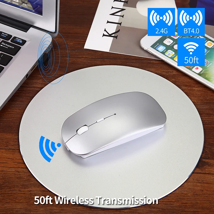 

Amazon Bestseller Silent Rechargeable 2.4GHz Wireless Bt 4.0 Mouse Dual Mode Mouse