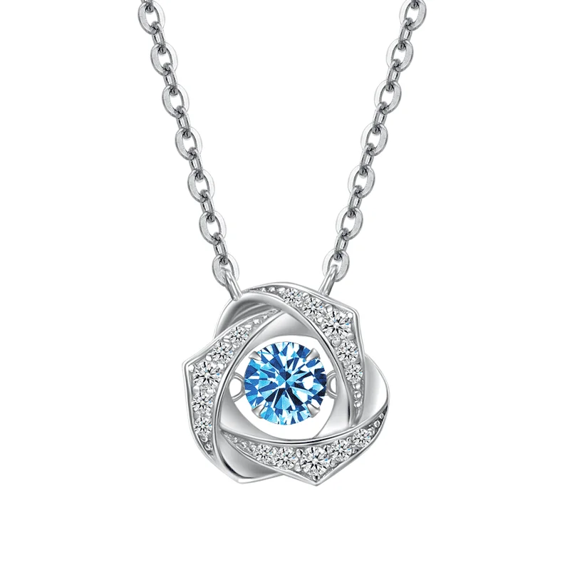 

Wholesales Luxury Necklace Dancing Zircon Silver 925 sterling Chains Pendant S925 Personalised Name