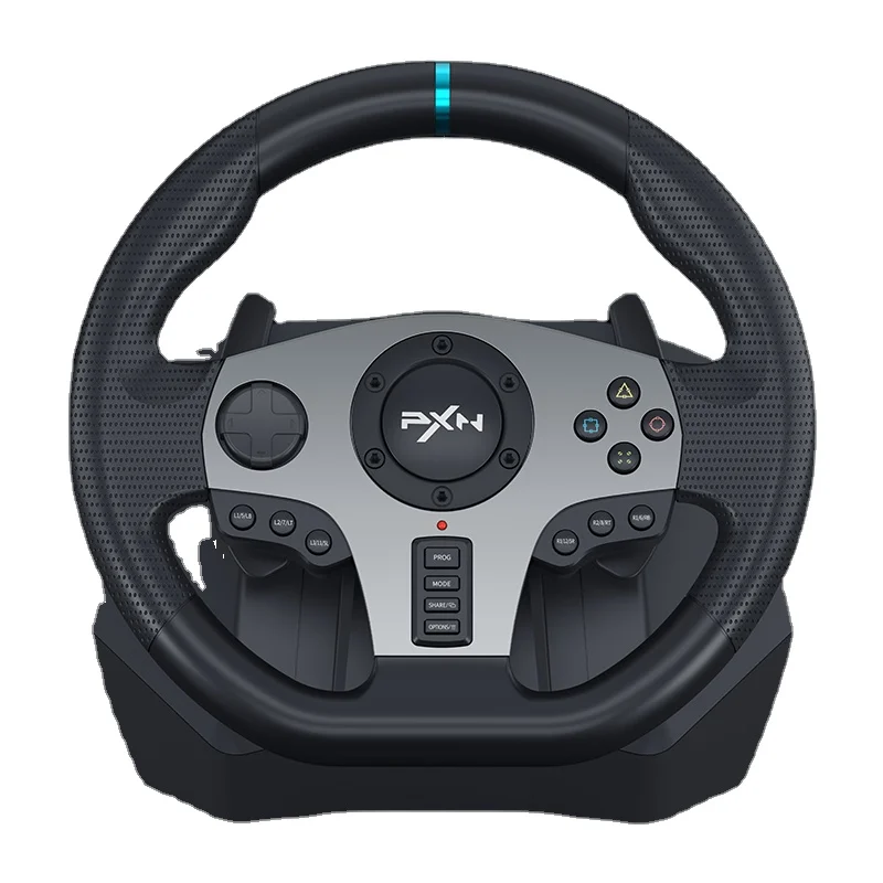 

PXN V9 Best Gaming Racing Steering Wheel 900 Degree Steering Wheel With Pedal And Gear Stick For PS3 PS4 XBoxone Switch PC, Black