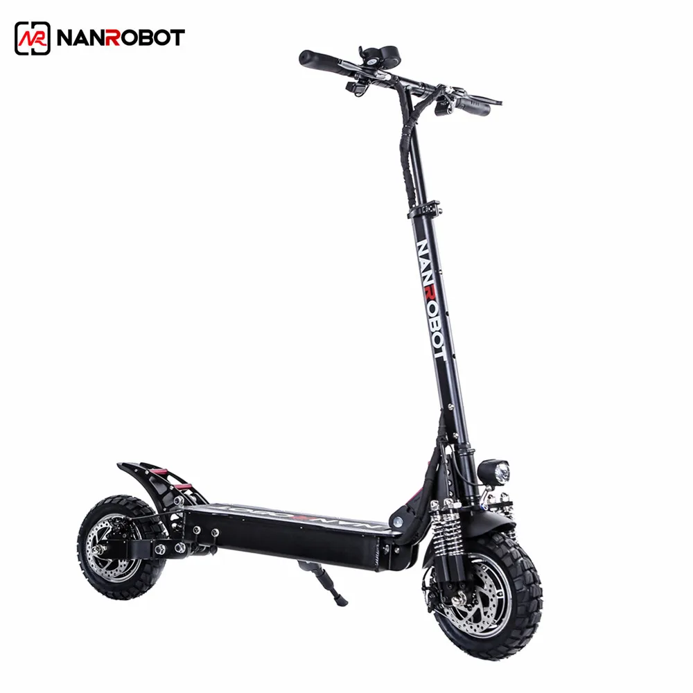 

Nanrobot Bulk Eu Warehouse Extra Battery Electric E Scooter With Seat, Black and with red details