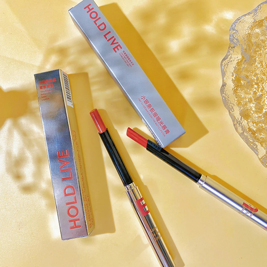 

custom private label luxury gold silver aluminium container pencils vegan lipstick