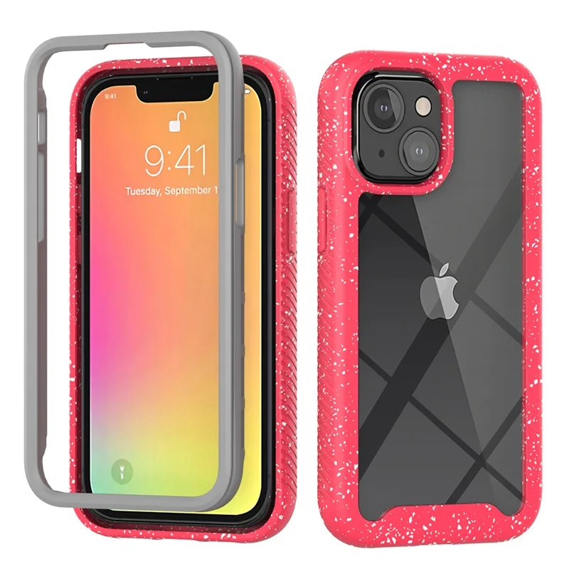 

3 in 1 hybrid phone case for iphone 13 clear cellphone cover for iphone 11 12 13 pro max, 6 colors