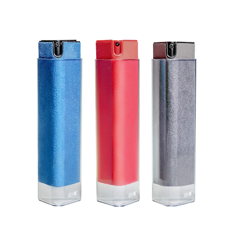

Custom Logo Private Label Portable All in one Magic Microfiber Mist Spray Antibacterial Mobile Phone Screen Cleaner, Red grey blue green