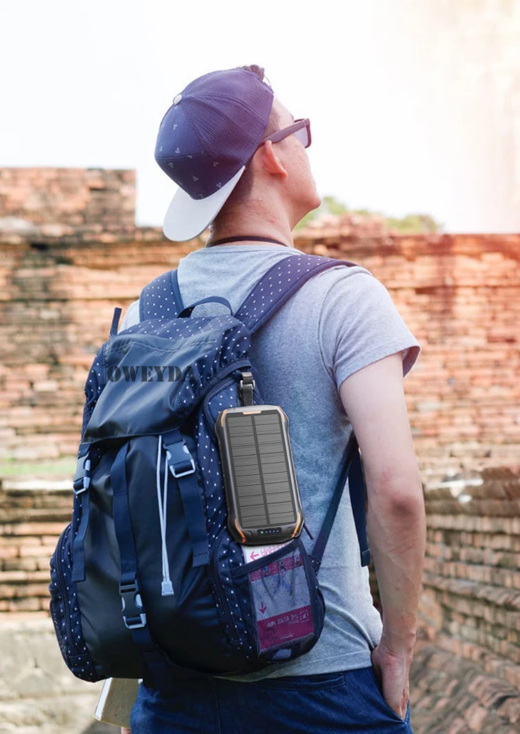 2019 Hot Selling Amazon Waterproof Portable Solar Charger Power Bank For Camping - ANKUX.COM