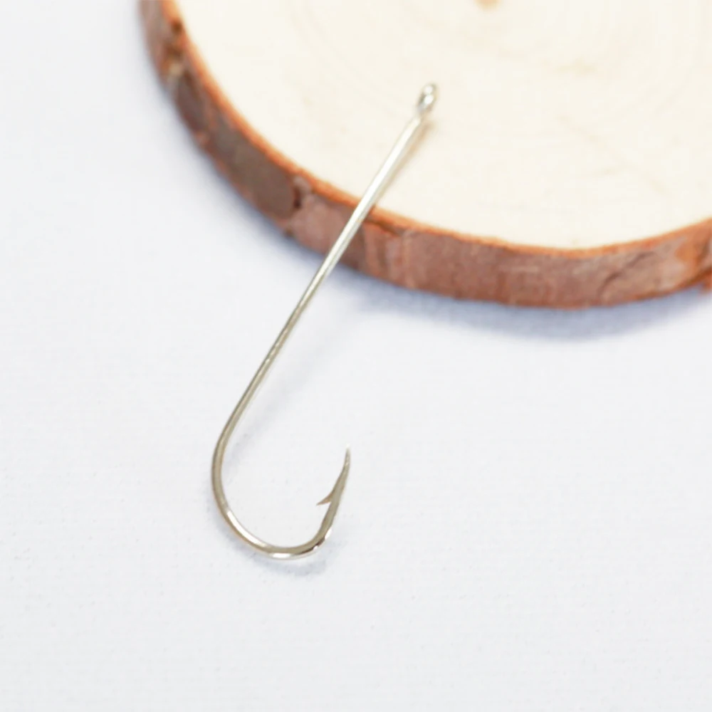 

NewBility wholesale high carbon steel white nickle single hook crankhook with barb, White nickle,black