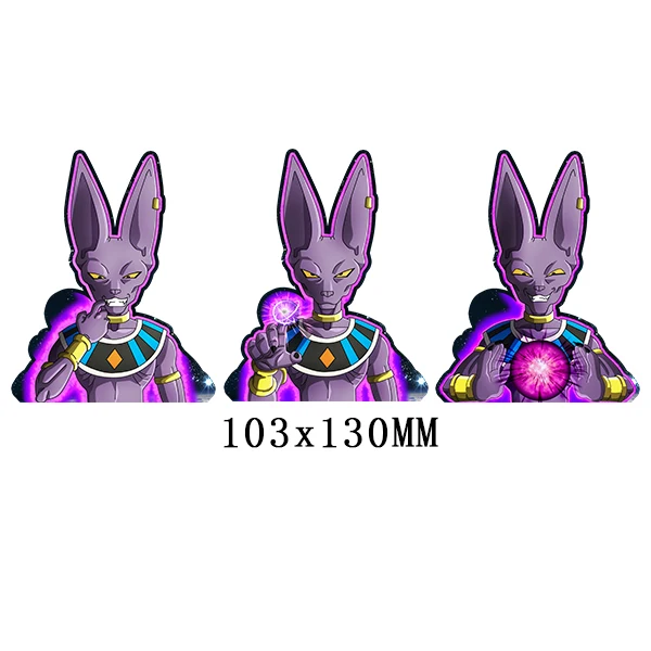 Anime DB Gods of Destruction Beerus Anime Motion Car Stickers Waterproof 3D LENTICULAR Decal for LaptopRefrigeratorSuitcase