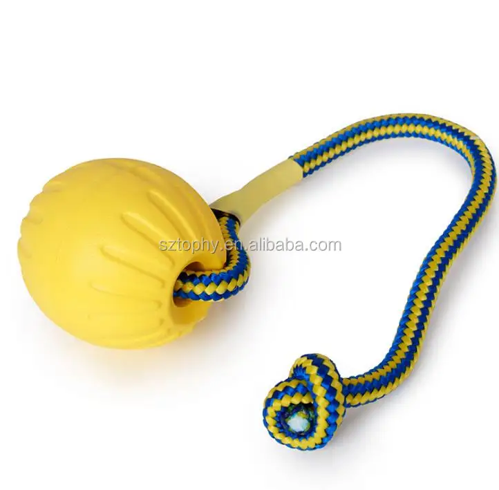 Wholesale Eva Dog Ball With Rope Floating Dog Toys Pet Training Ball