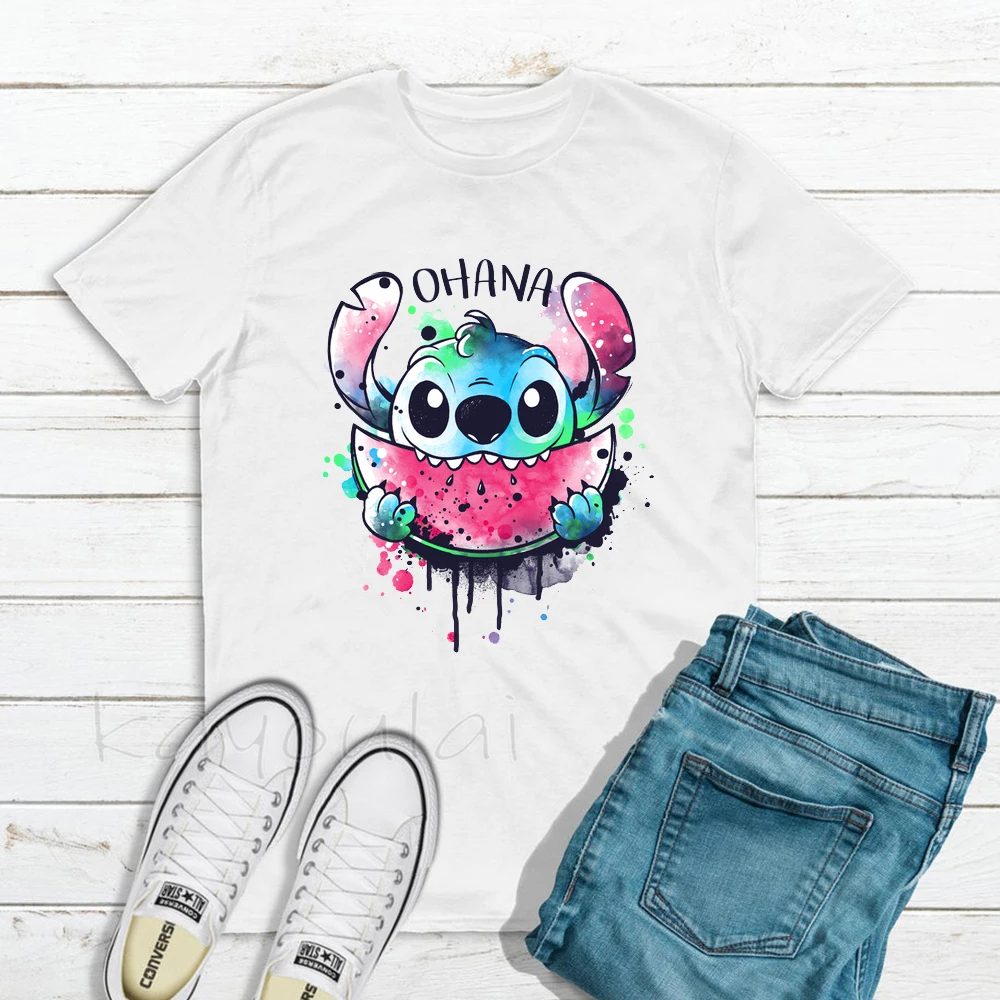 

Lilo and Stitch Ohana T-Shirt Women Cool graphic tees