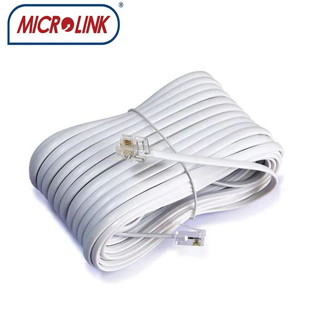 
1m 2m 3m cat3 rj11 connector 4 wire 6p4c cat3 telephone cable 