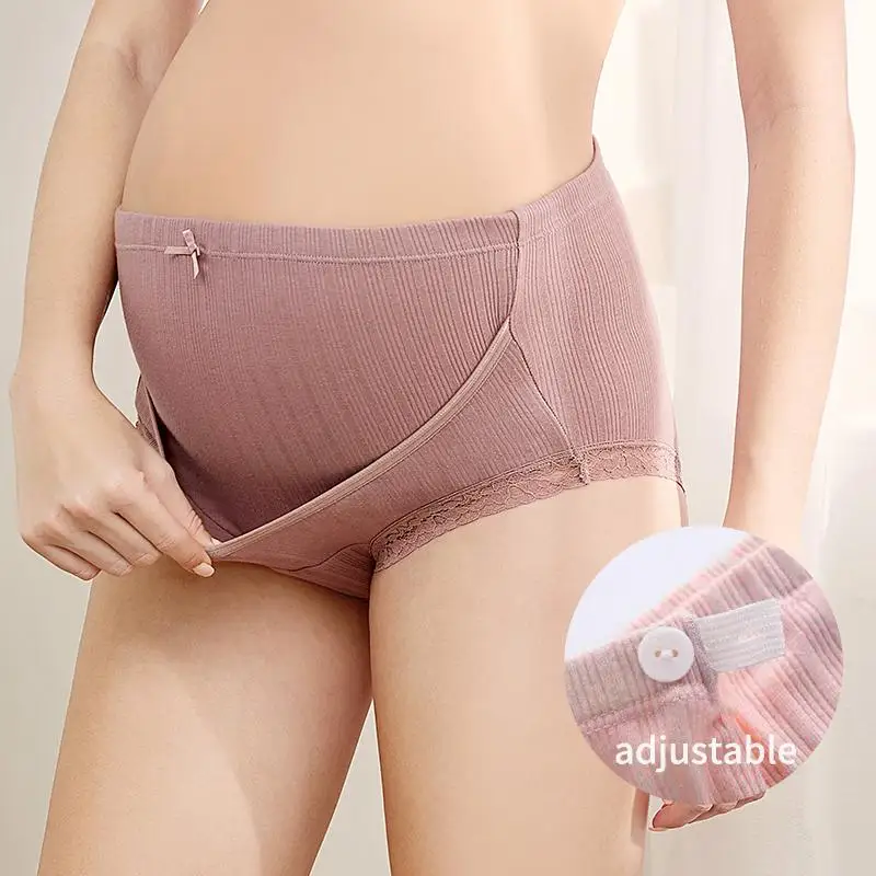 

Custom Wholesale Organic Cotton Pregnant Underwear Women Disposable Maternity Panties With Box, 5 color